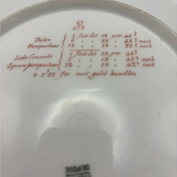 Salesman Limoges Elegant White Porcelain Plate - Picture 9 of 12